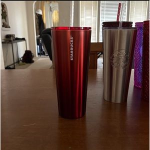New Starbucks red metal cup